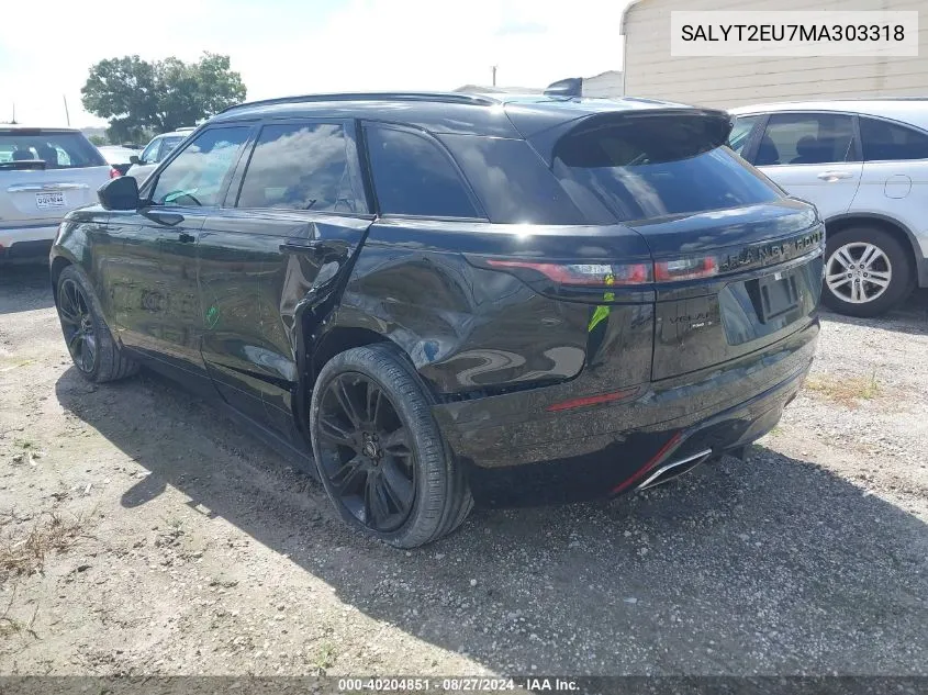 2021 Land Rover Range Rover Velar P340 R-Dynamic S VIN: SALYT2EU7MA303318 Lot: 40204851