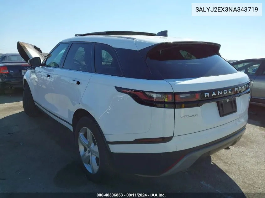 SALYJ2EX3NA343719 2022 Land Rover Range Rover Velar P250 S