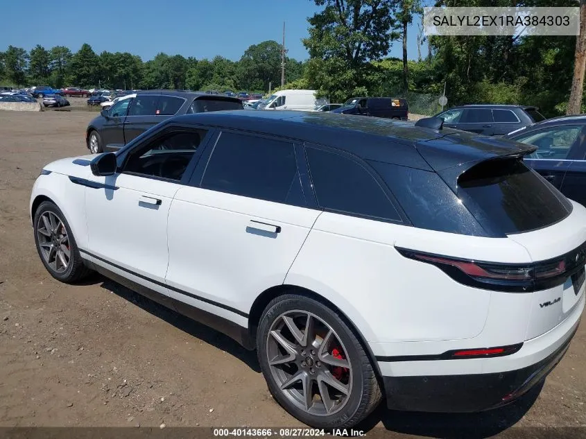 2024 Land Rover Range Rover Velar P250 Dynamic Se VIN: SALYL2EX1RA384303 Lot: 40143666