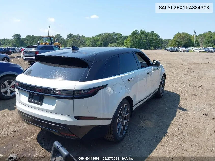 2024 Land Rover Range Rover Velar P250 Dynamic Se VIN: SALYL2EX1RA384303 Lot: 40143666