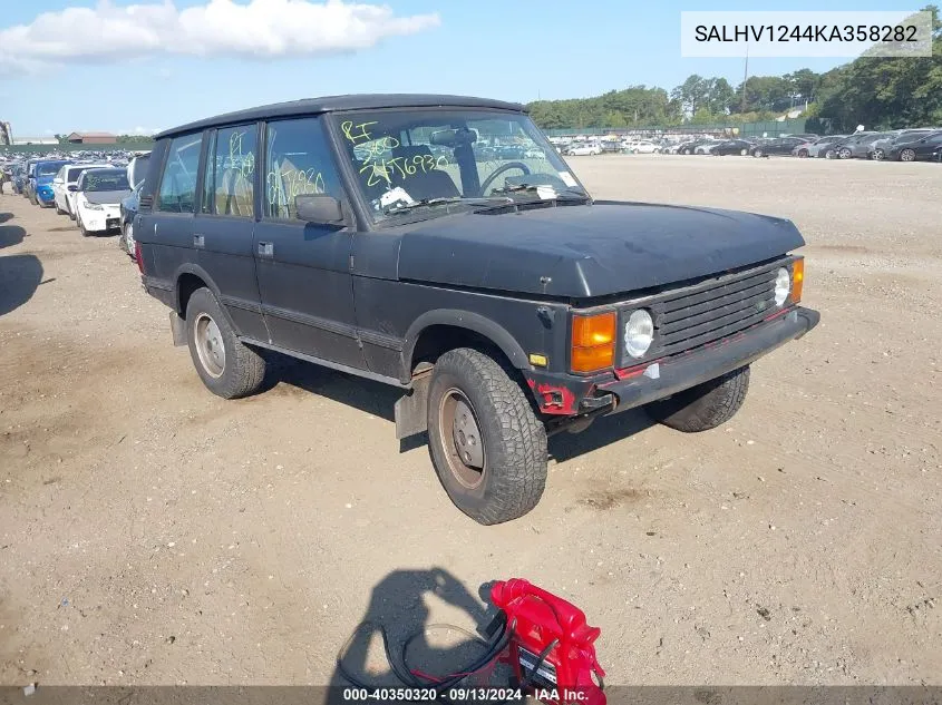 1989 Land Rover Range Rover VIN: SALHV1244KA358282 Lot: 40350320