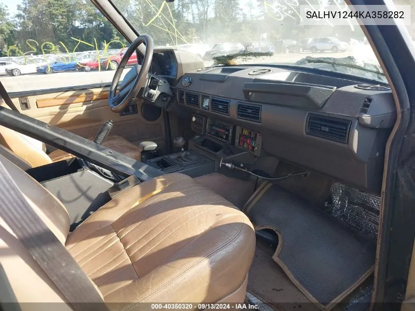 SALHV1244KA358282 1989 Land Rover Range Rover