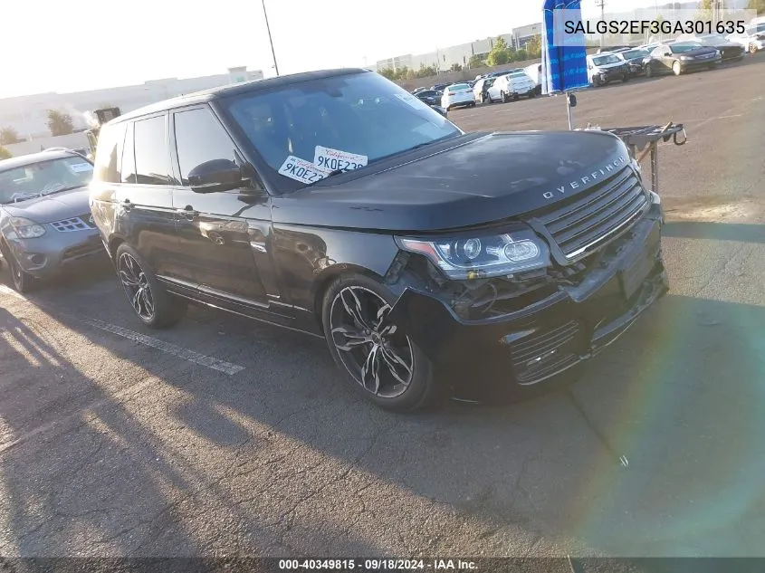 SALGS2EF3GA301635 2016 Land Rover Range Rover 5.0L V8 Supercharged