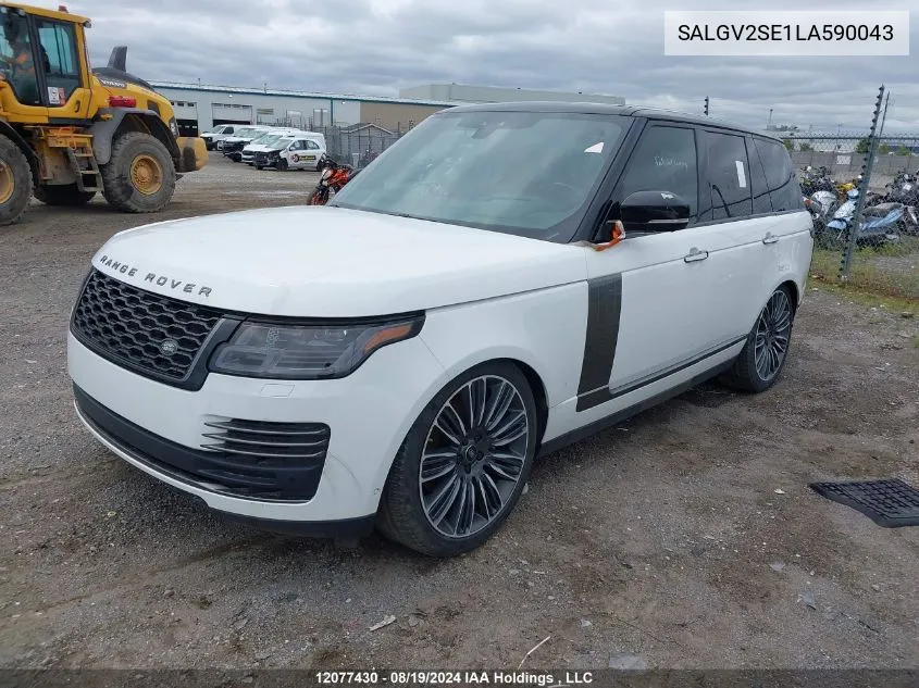 2020 Land Rover Range Rover VIN: SALGV2SE1LA590043 Lot: 12077430