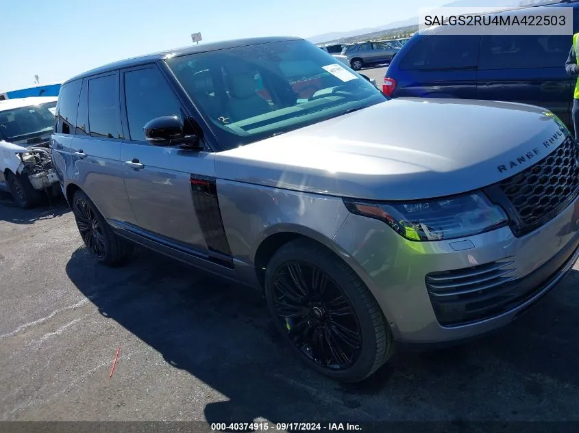 2021 Land Rover Range Rover Westminster VIN: SALGS2RU4MA422503 Lot: 40374915