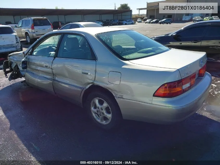 1999 Lexus Es 300 300 VIN: JT8BF28G1X0186404 Lot: 40316010