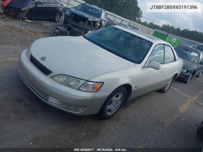 1999 Lexus Es 300 VIN: JT8BF28G9X0191396 Lot: 40350917