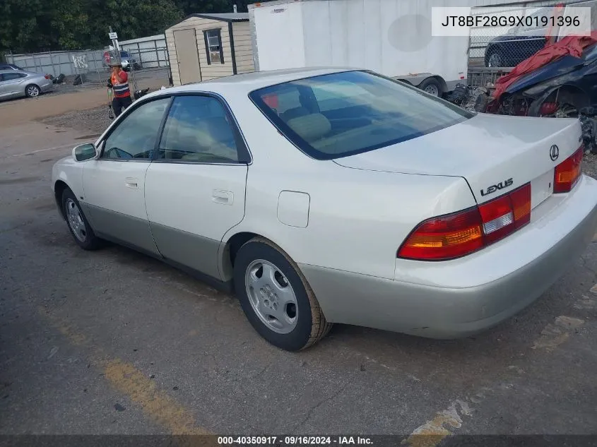 1999 Lexus Es 300 VIN: JT8BF28G9X0191396 Lot: 40350917