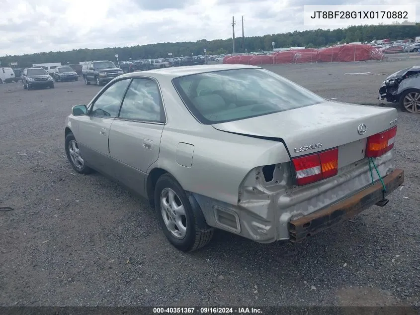 1999 Lexus Es 300 VIN: JT8BF28G1X0170882 Lot: 40351367