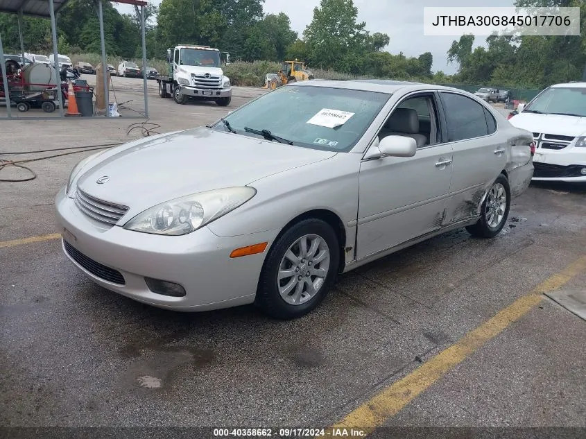 2004 Lexus Es 330 VIN: JTHBA30G845017706 Lot: 40358662