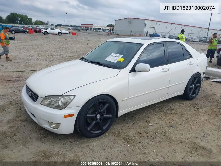 2001 Lexus Is 300 VIN: JTHBD182310002074 Lot: 40358009