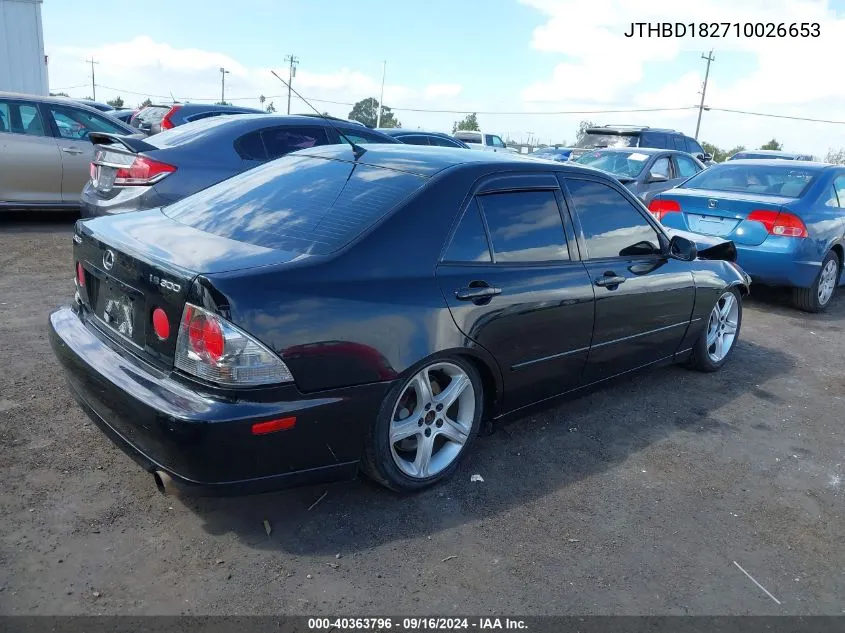 2001 Lexus Is 300 VIN: JTHBD182710026653 Lot: 40363796