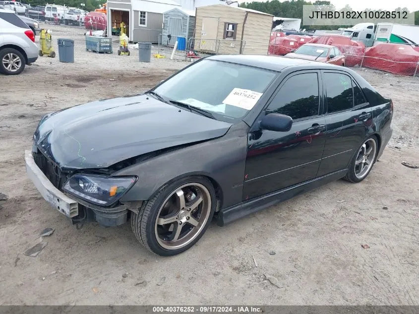 2001 Lexus Is 300 VIN: JTHBD182X10028512 Lot: 40376252