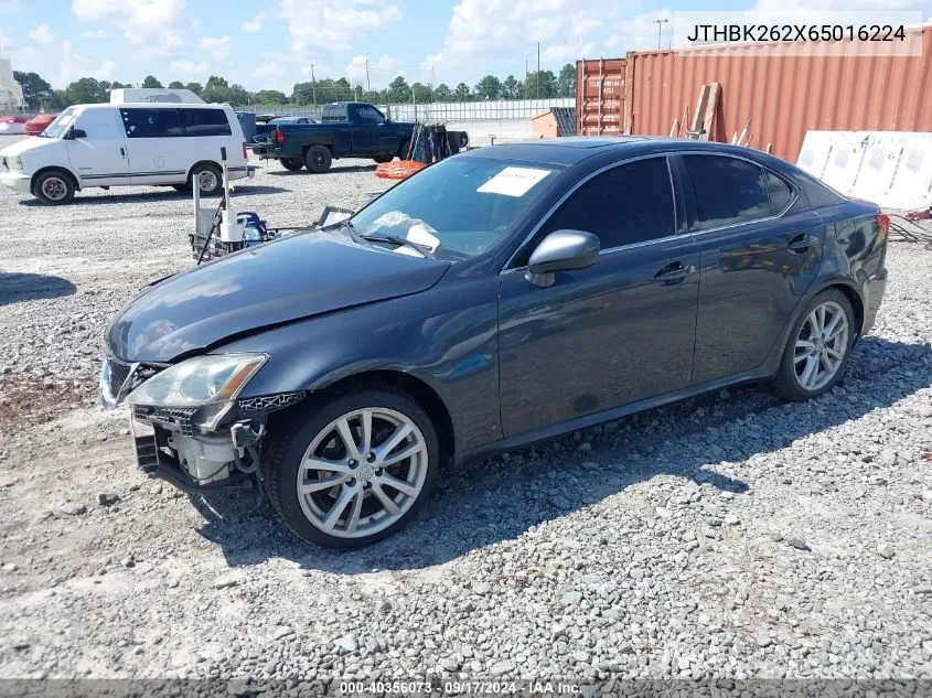 2006 Lexus Is 250 VIN: JTHBK262X65016224 Lot: 40356073