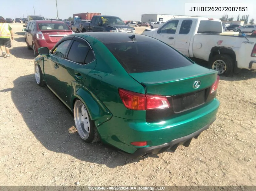 JTHBE262072007851 2007 Lexus Is 350