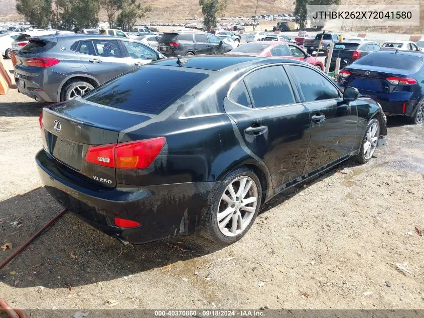 2007 Lexus Is 250 VIN: JTHBK262X72041580 Lot: 40370860