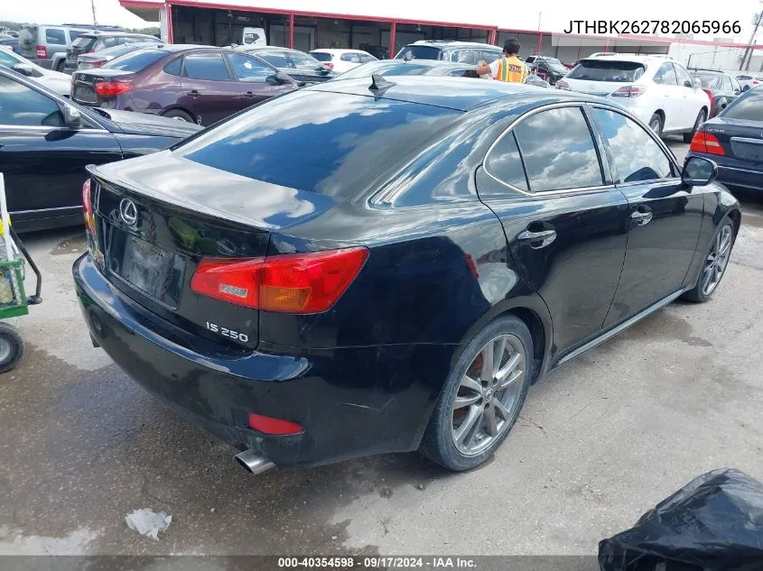 2008 Lexus Is 250 VIN: JTHBK262782065966 Lot: 40354598