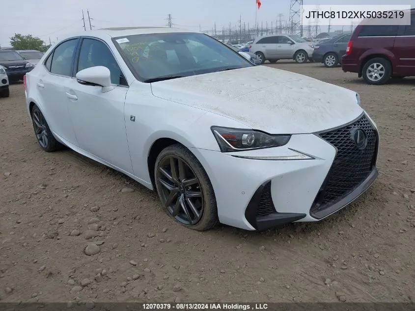 JTHC81D2XK5035219 2019 Lexus Is 300 300