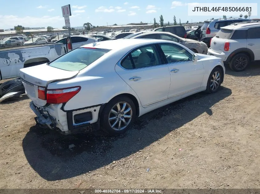 2008 Lexus Ls 460 VIN: JTHBL46F485066681 Lot: 40352704