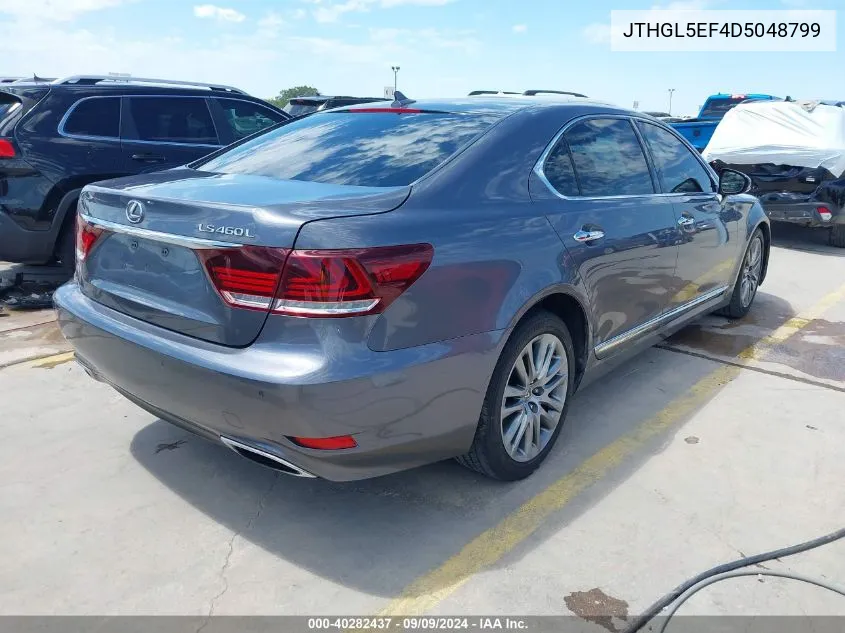 2013 Lexus Ls 460 L VIN: JTHGL5EF4D5048799 Lot: 40282437