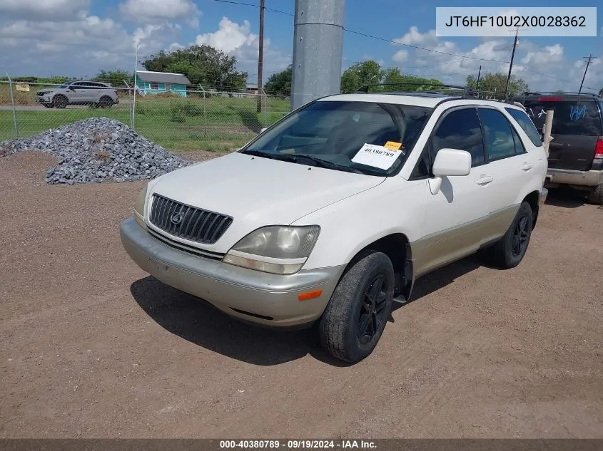 1999 Lexus Rx 300 VIN: JT6HF10U2X0028362 Lot: 40380789