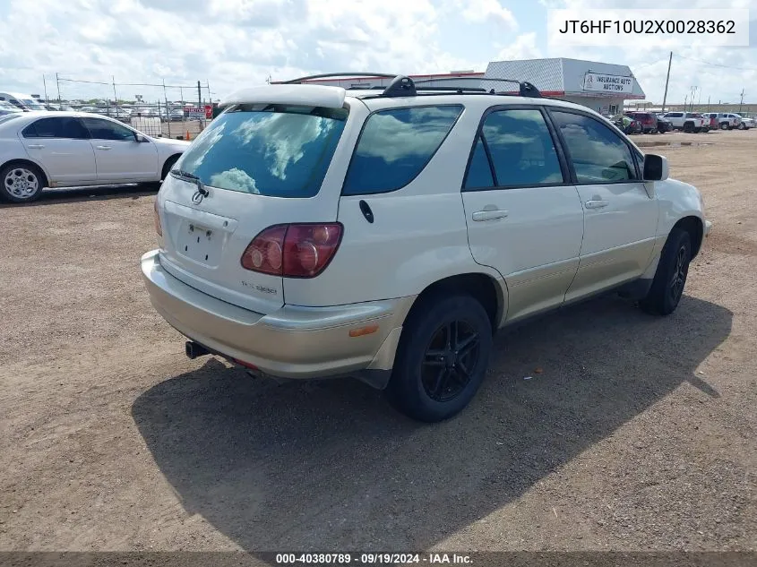 1999 Lexus Rx 300 VIN: JT6HF10U2X0028362 Lot: 40380789