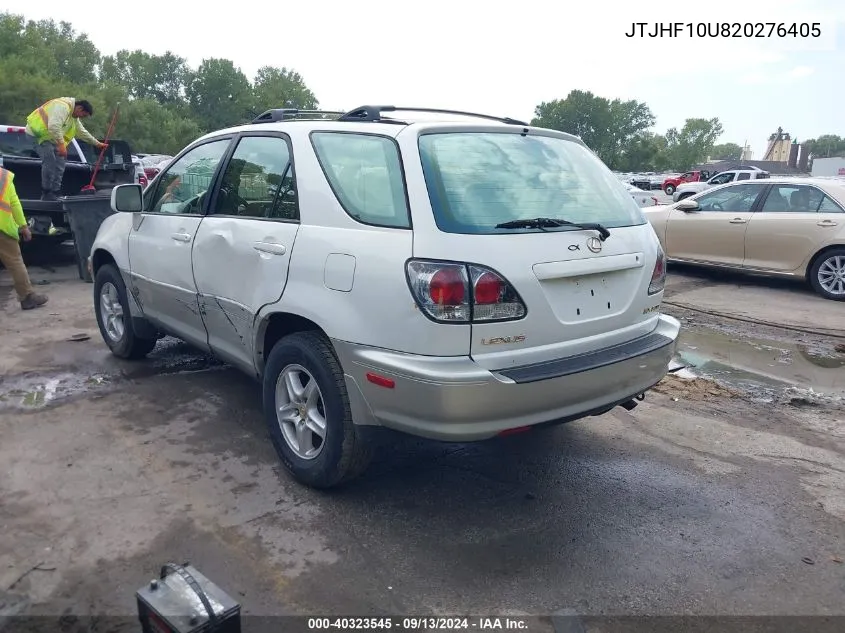 2002 Lexus Rx 300 VIN: JTJHF10U820276405 Lot: 40323545