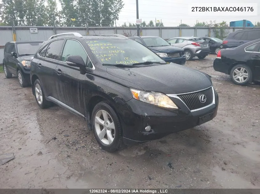 2010 Lexus Rx 350 VIN: 2T2BK1BAXAC046176 Lot: 12062324