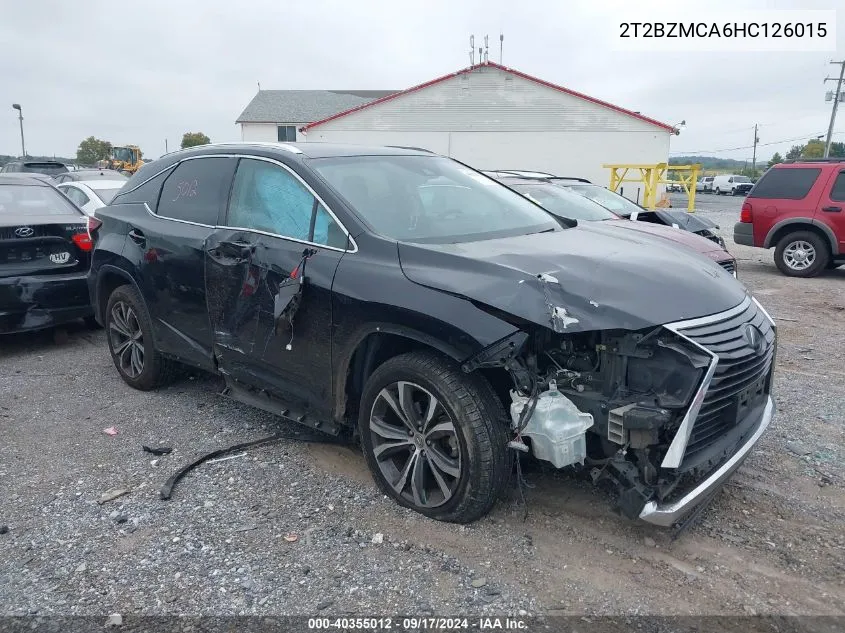 2017 Lexus Rx 350 VIN: 2T2BZMCA6HC126015 Lot: 40355012