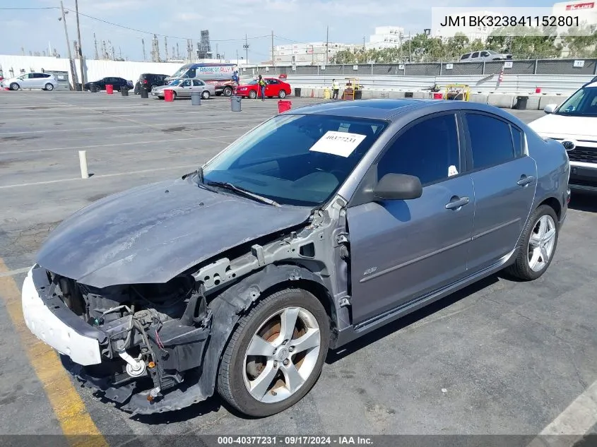 JM1BK323841152801 2004 Mazda Mazda3 S