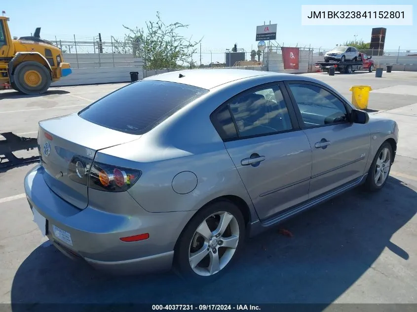 JM1BK323841152801 2004 Mazda Mazda3 S