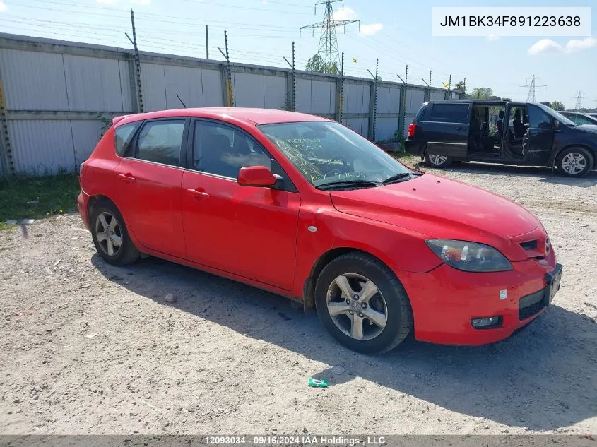 JM1BK34F891223638 2009 Mazda Mazda3