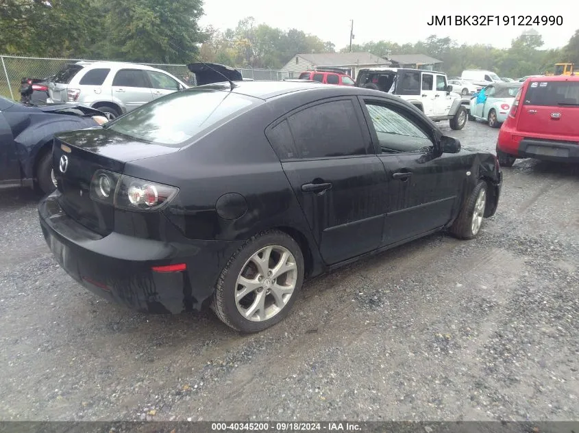 2009 Mazda 3 I VIN: JM1BK32F191224990 Lot: 40345200