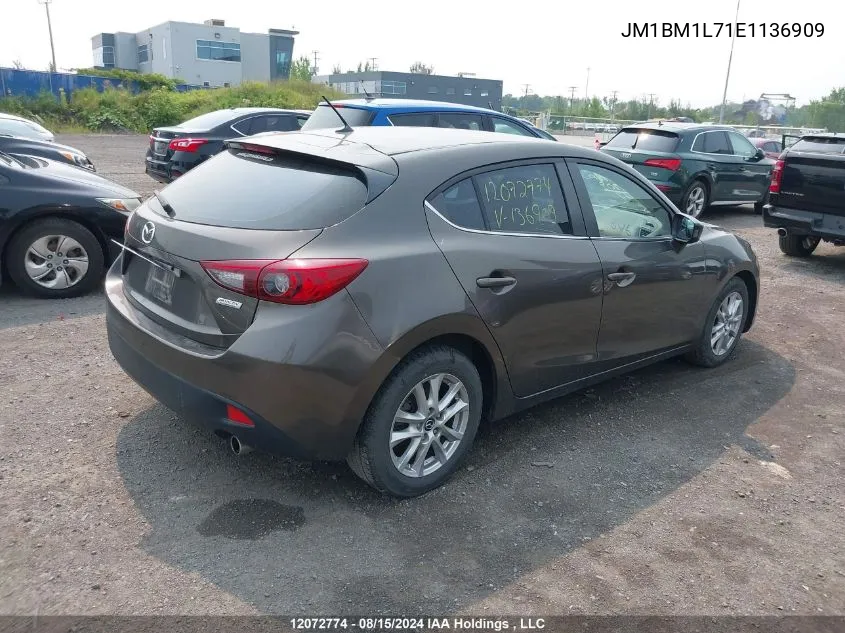 2014 Mazda 3 Touring VIN: JM1BM1L71E1136909 Lot: 12072774