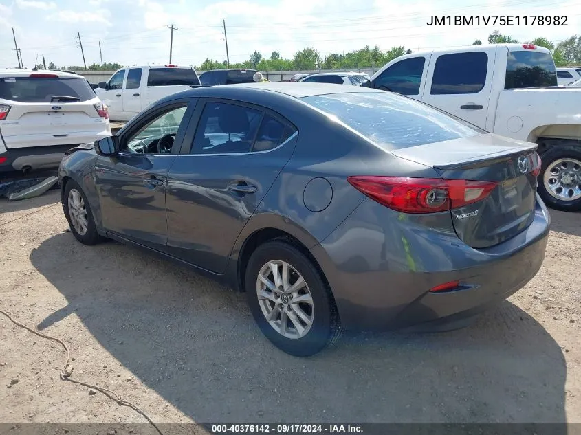 2014 Mazda Mazda3 I Touring VIN: JM1BM1V75E1178982 Lot: 40376142