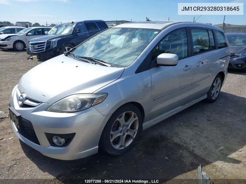 2008 Mazda 5 VIN: JM1CR293280318645 Lot: 12077288