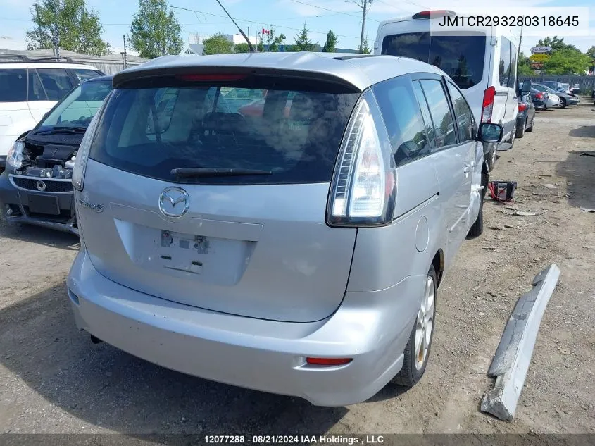 2008 Mazda 5 VIN: JM1CR293280318645 Lot: 12077288