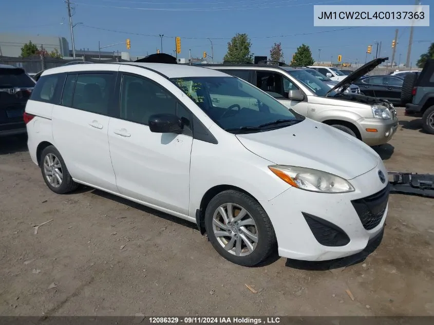 2012 Mazda Mazda5 VIN: JM1CW2CL4C0137363 Lot: 12086329