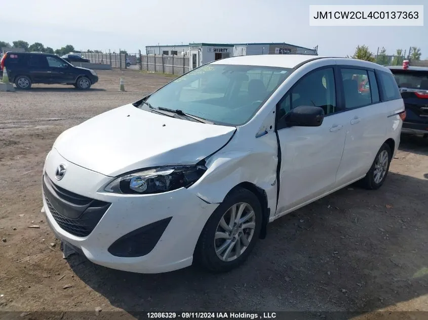 2012 Mazda Mazda5 VIN: JM1CW2CL4C0137363 Lot: 12086329