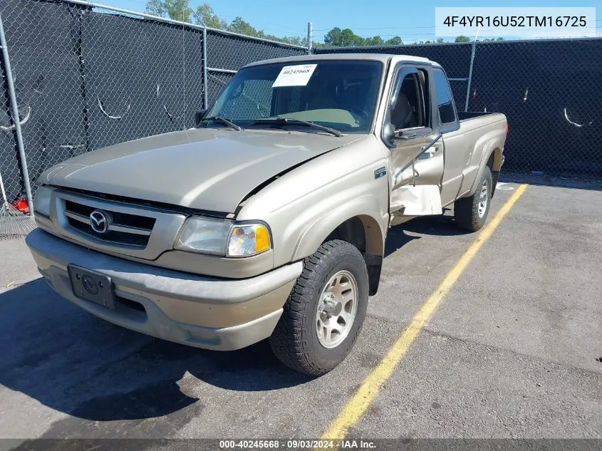 2002 Mazda B3000 Ds VIN: 4F4YR16U52TM16725 Lot: 40245668