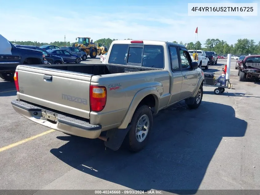 2002 Mazda B3000 Ds VIN: 4F4YR16U52TM16725 Lot: 40245668