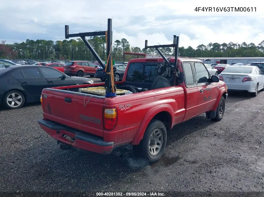 2003 Mazda B3000 Ds VIN: 4F4YR16V63TM00611 Lot: 40281352