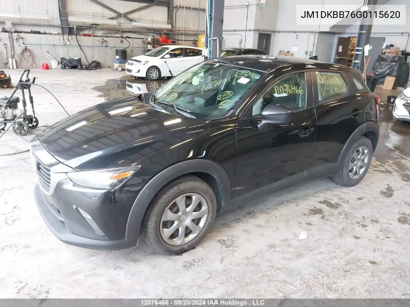 2016 Mazda Cx-3 VIN: JM1DKBB76G0115620 Lot: 12076466