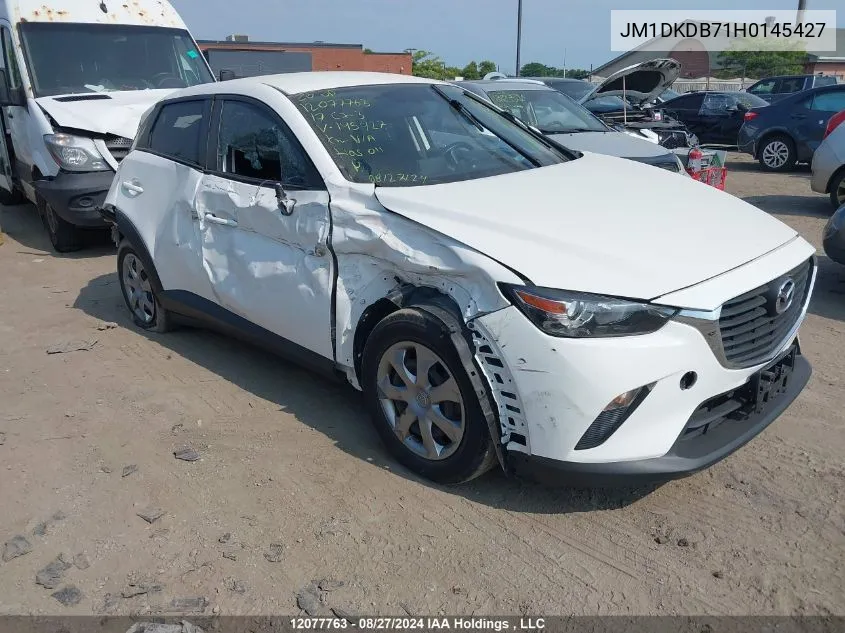 2017 Mazda Cx-3 VIN: JM1DKDB71H0145427 Lot: 12077763