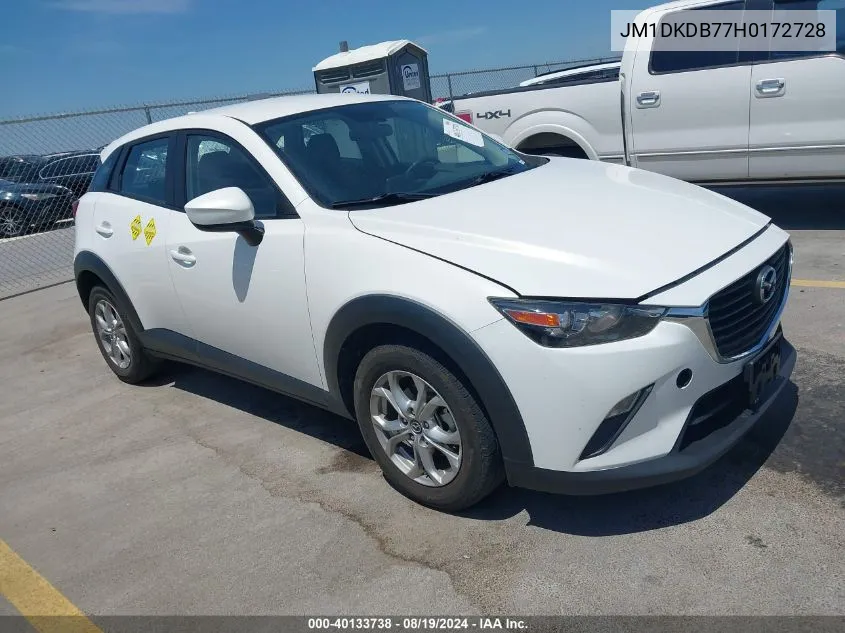 2017 Mazda Cx-3 Sport VIN: JM1DKDB77H0172728 Lot: 40133738