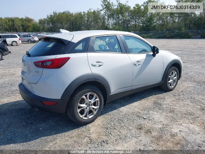 2018 Mazda Cx-3 VIN: JM1DKFC76J0314339 Lot: 12078248