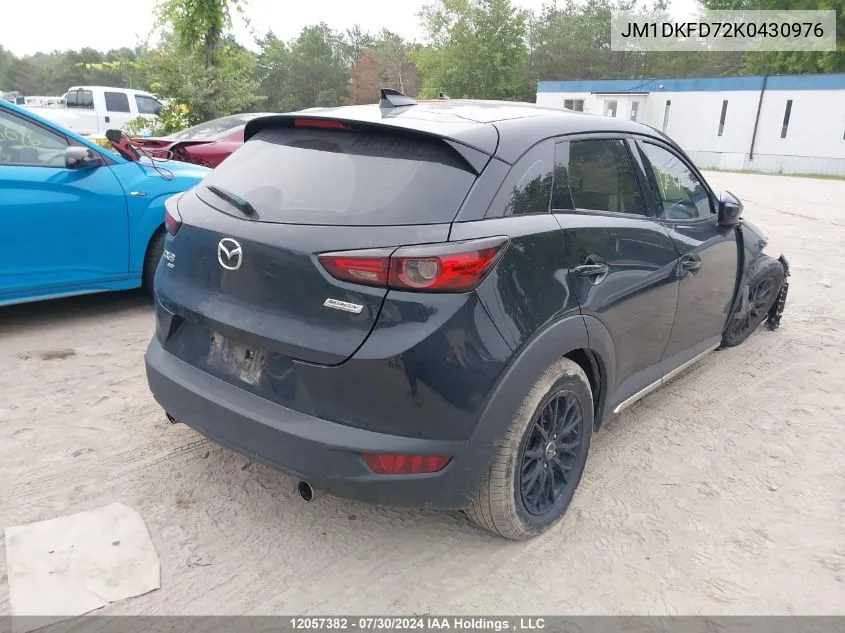 2019 Mazda Cx-3 VIN: JM1DKFD72K0430976 Lot: 12057382