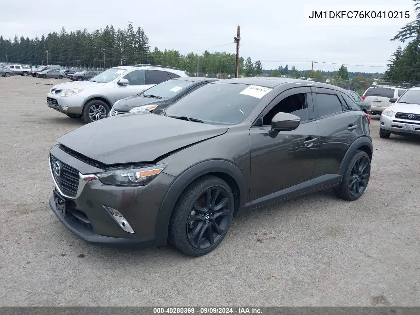 2019 Mazda Cx-3 Touring VIN: JM1DKFC76K0410215 Lot: 40280369