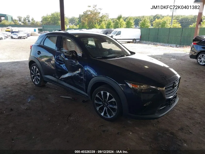 2019 Mazda Cx-3 Touring VIN: JM1DKFC72K0401382 Lot: 40326339