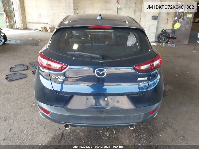 2019 Mazda Cx-3 Touring VIN: JM1DKFC72K0401382 Lot: 40326339